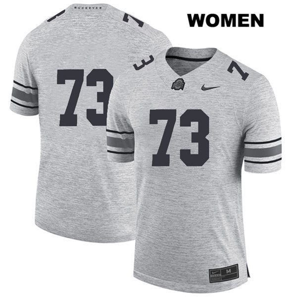 Ohio State Buckeyes Women's Michael Jordan #73 Gray Authentic Nike No Name College NCAA Stitched Football Jersey TC19G83RW